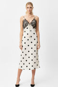 Kimmy White Polka Dot Midi Dress