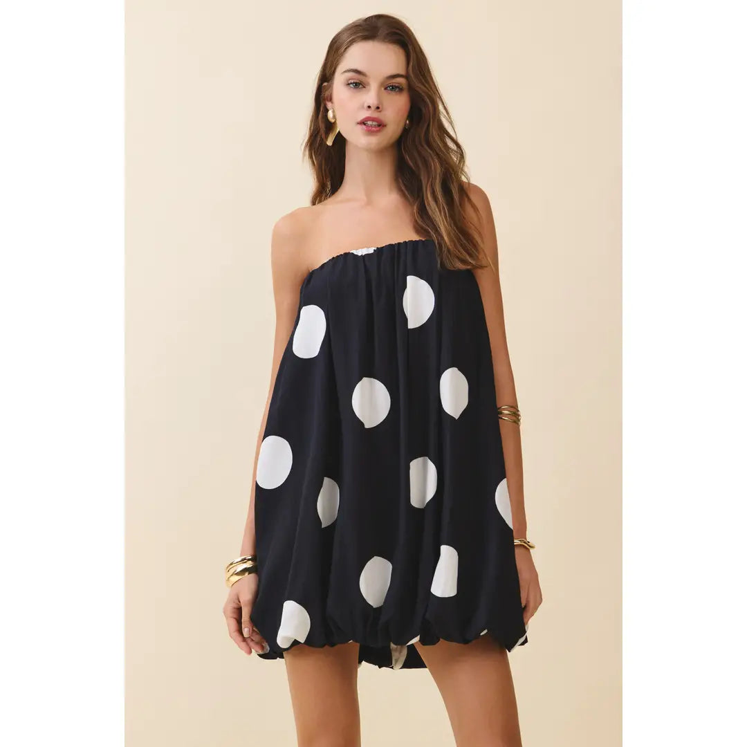 Polkadot Strapless Bubble Dress