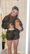 Cheetah Drawstring Shorts