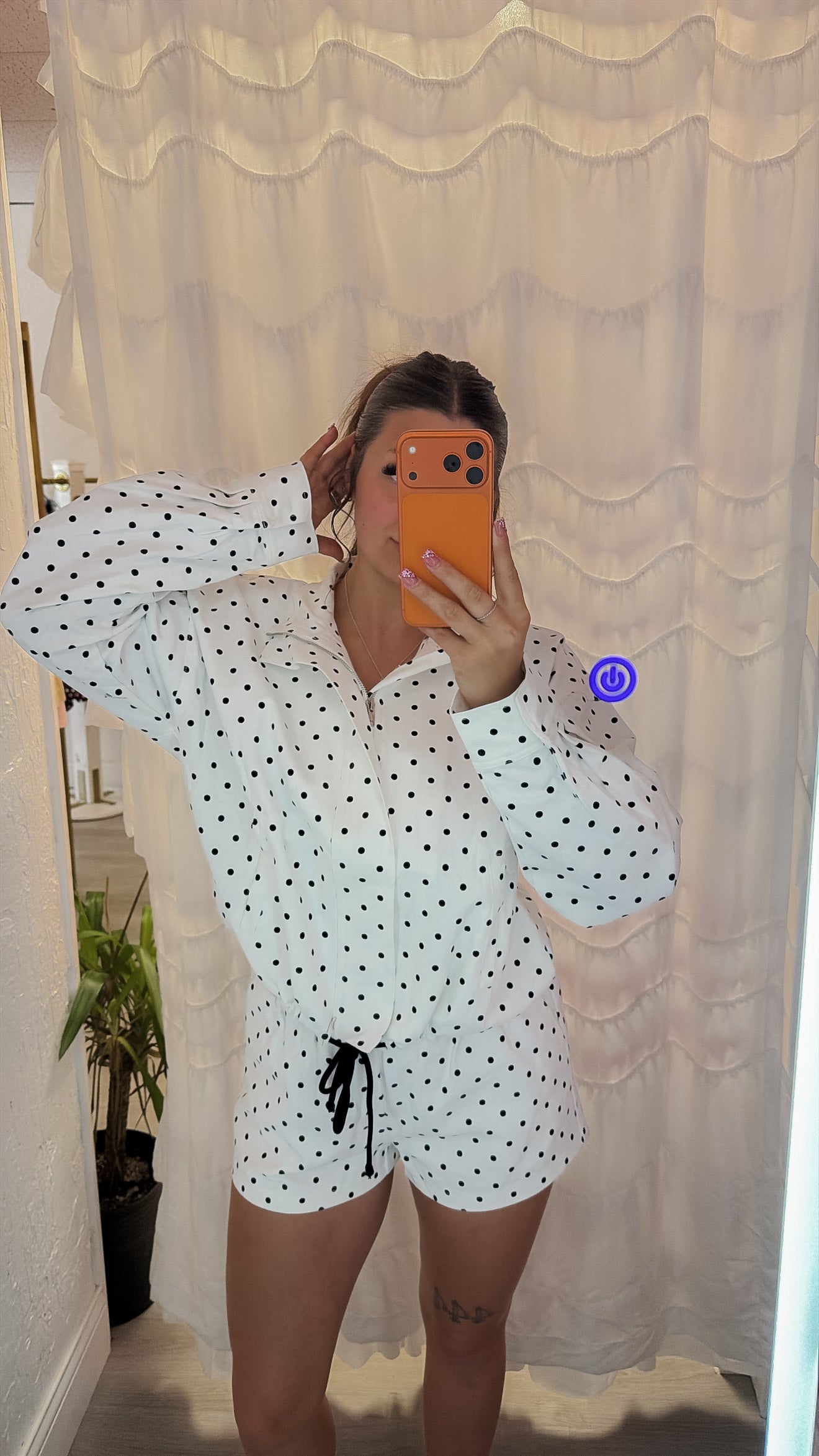 Zoey Polka Dot Jacket & Shorts Set