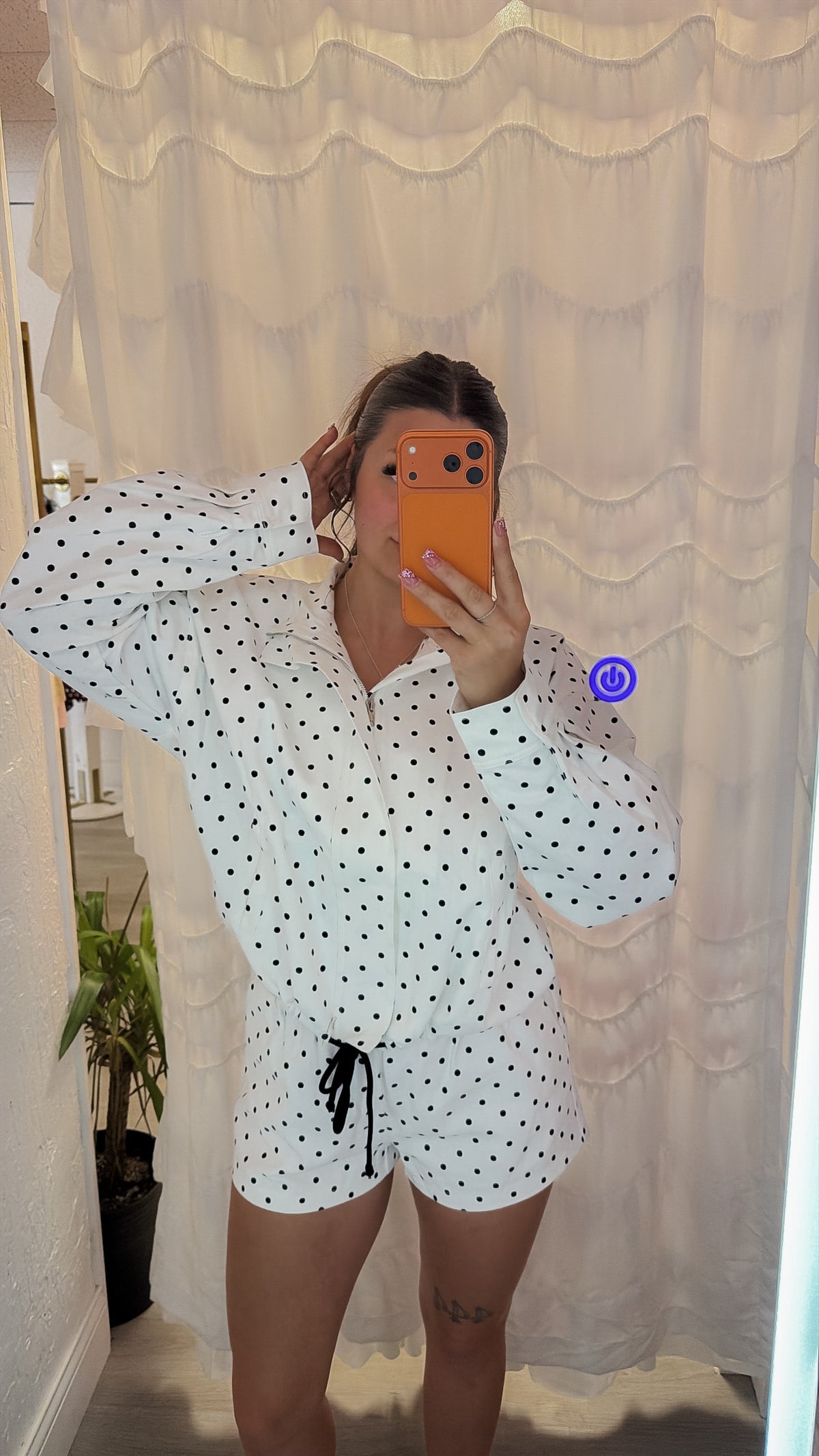 Zoey Polka Dot Jacket & Shorts Set