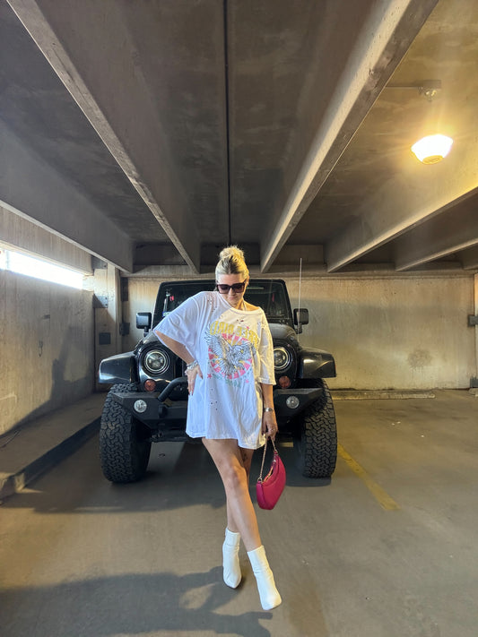 Free Bird Distressed Tee/Dress