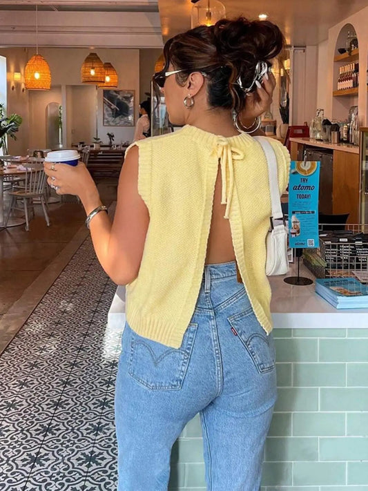 Missy Back Tie Open Tank