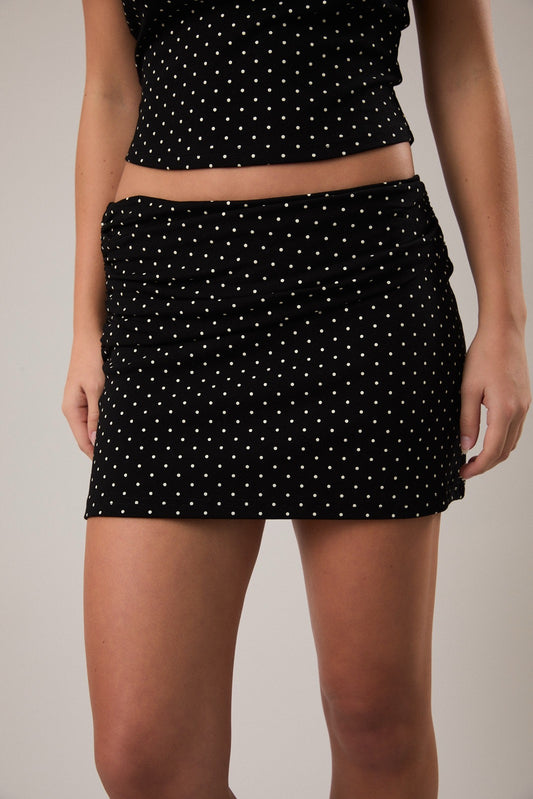 Shirred Waist Knit Skirt