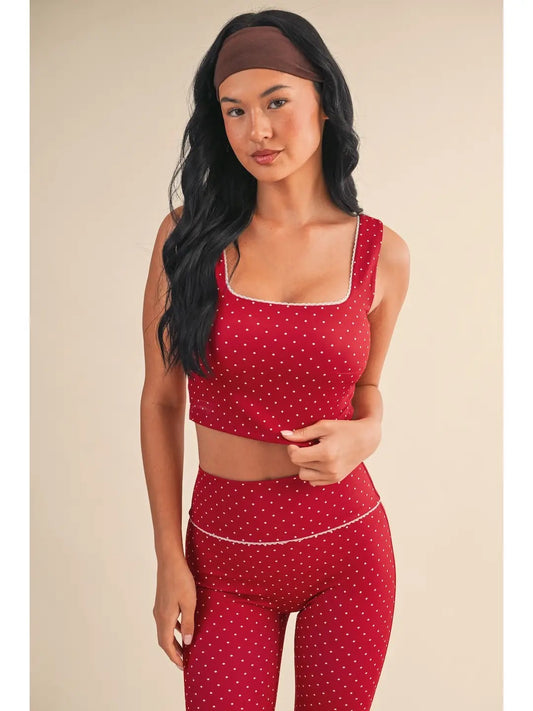 Cherry Red Polka Dot Tank