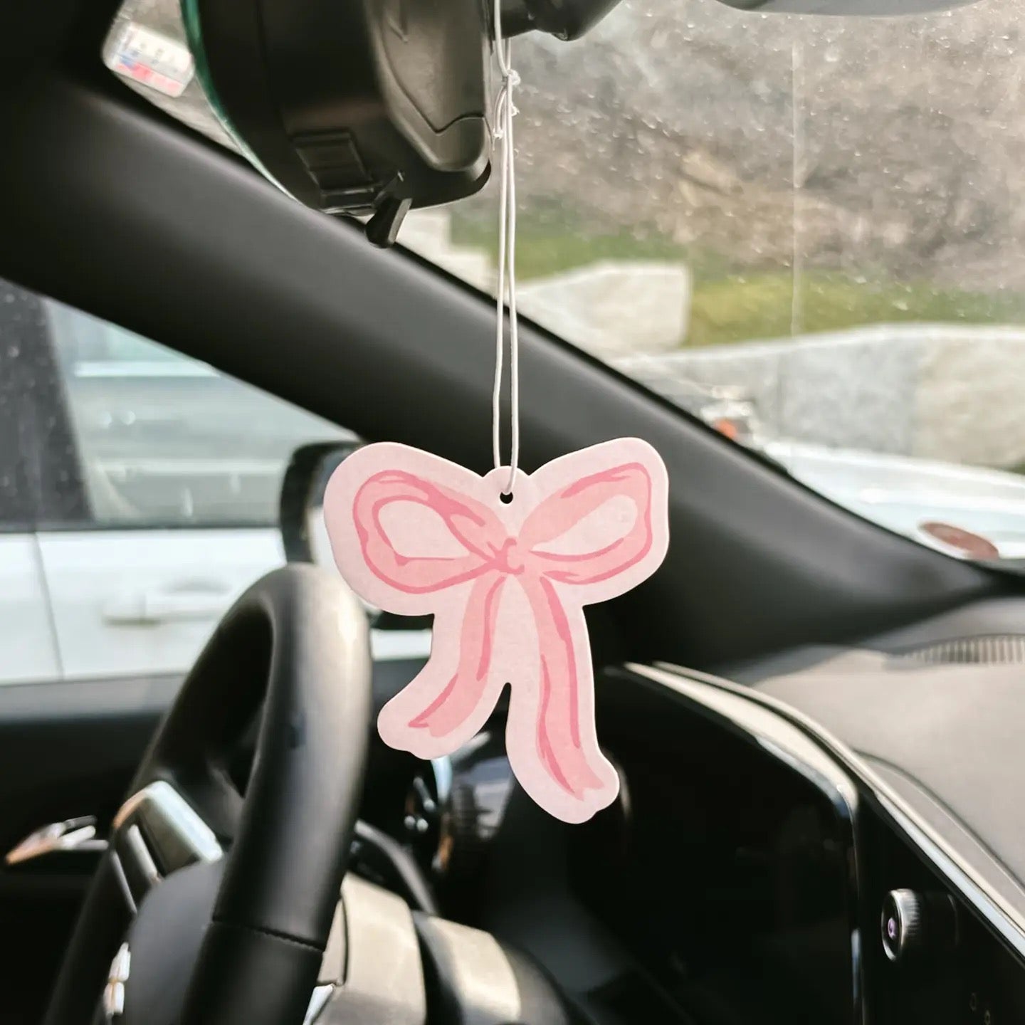 Bow Pink Car Air Freshener