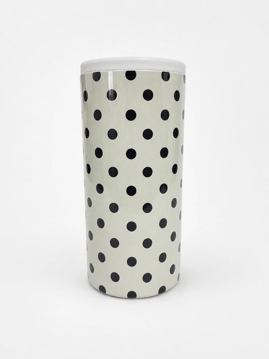 Cream Polka Dot Hard Cooling Can
