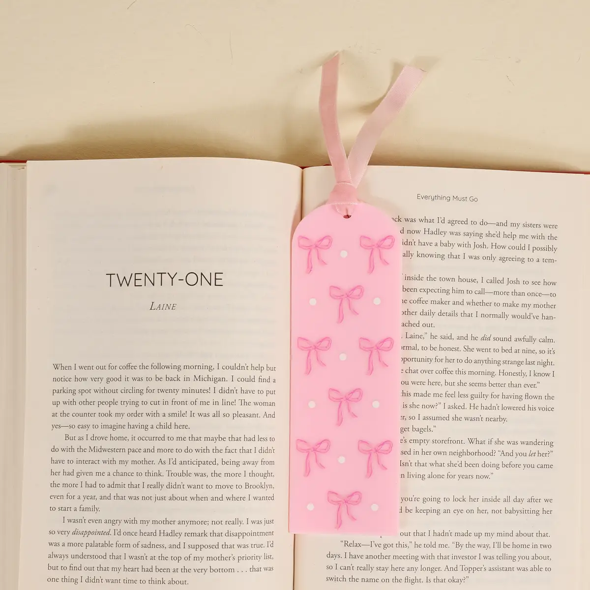 Bow Acrylic Bookmark