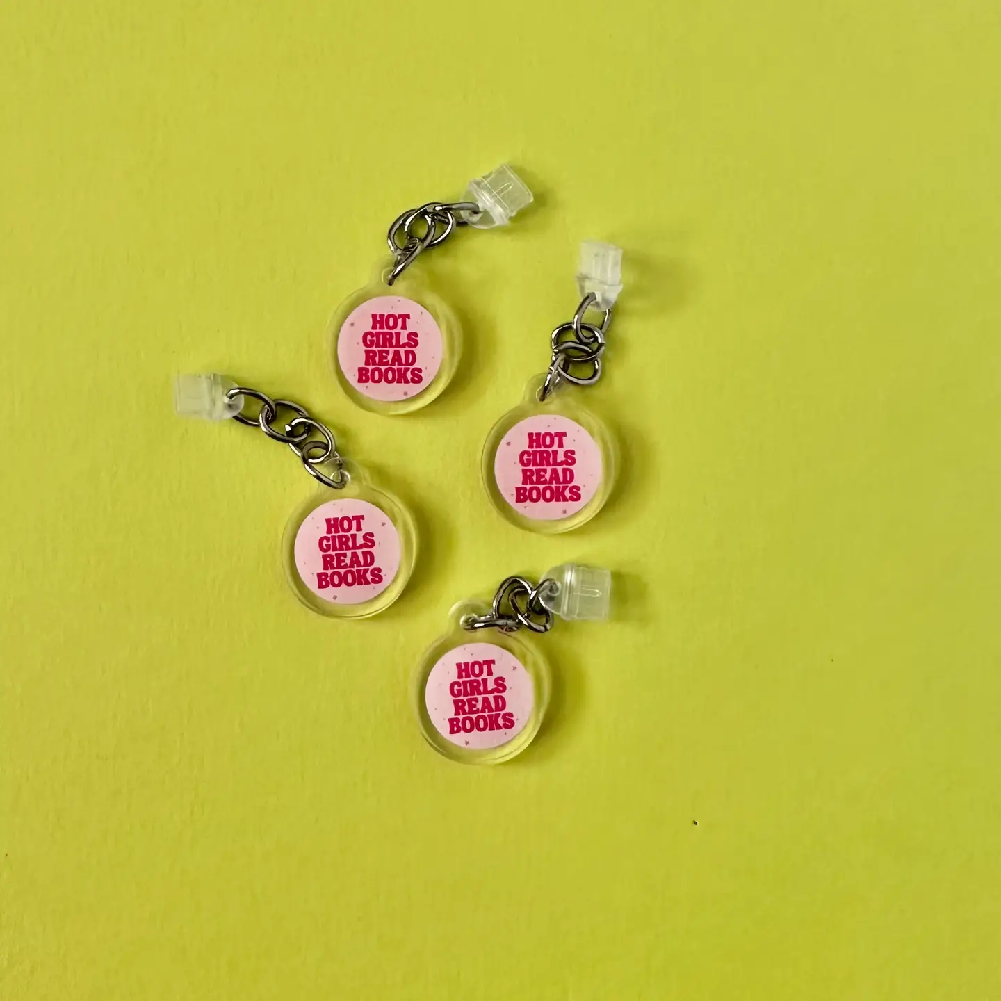 Hot Girls Read Books Type C Dust Plug Charm