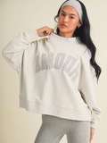 Amour Mock Neck Sweat Shirt