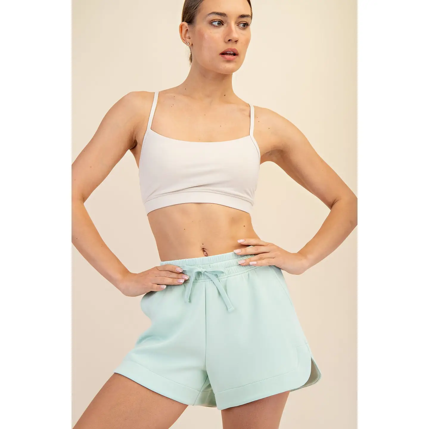 Mint Scuba Shorts Set