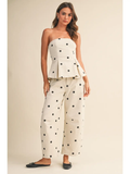 Iris Polka Dot Peplum Top