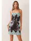 Blair Sequin Lace Trim Mini Dress