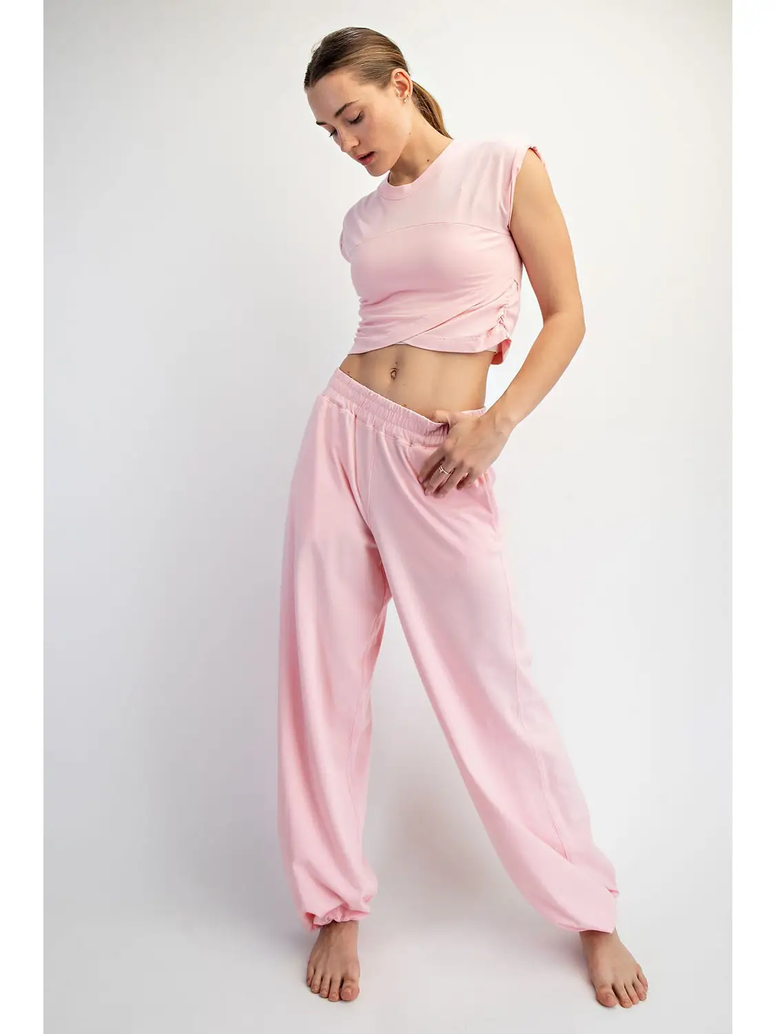 Cotton Lycra Crossover Set