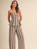 Raya Striped Peplum Top