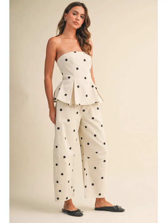 Iris Polka Dot Barrel Pants
