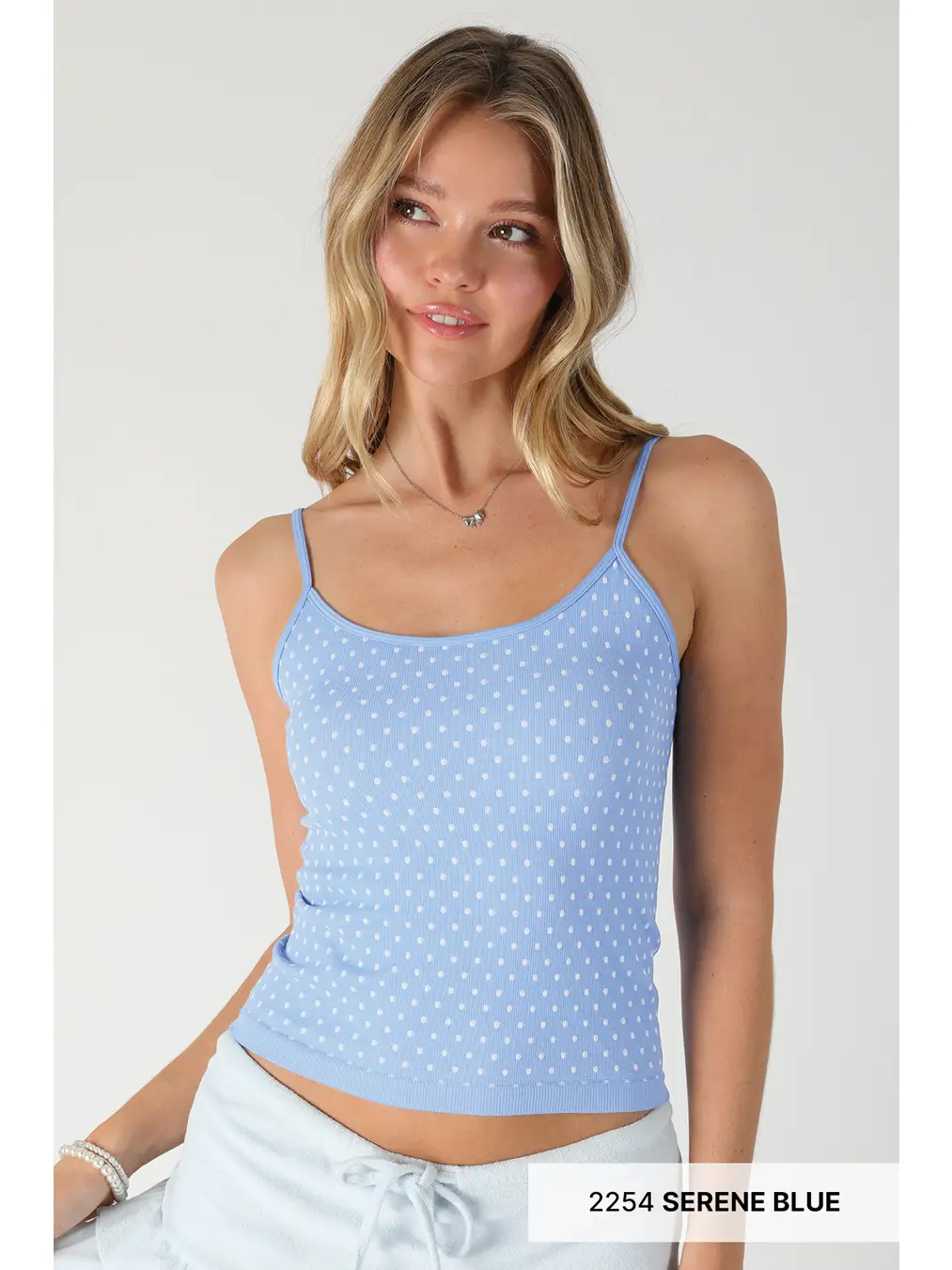 Serene Blue Polka Dot Cami