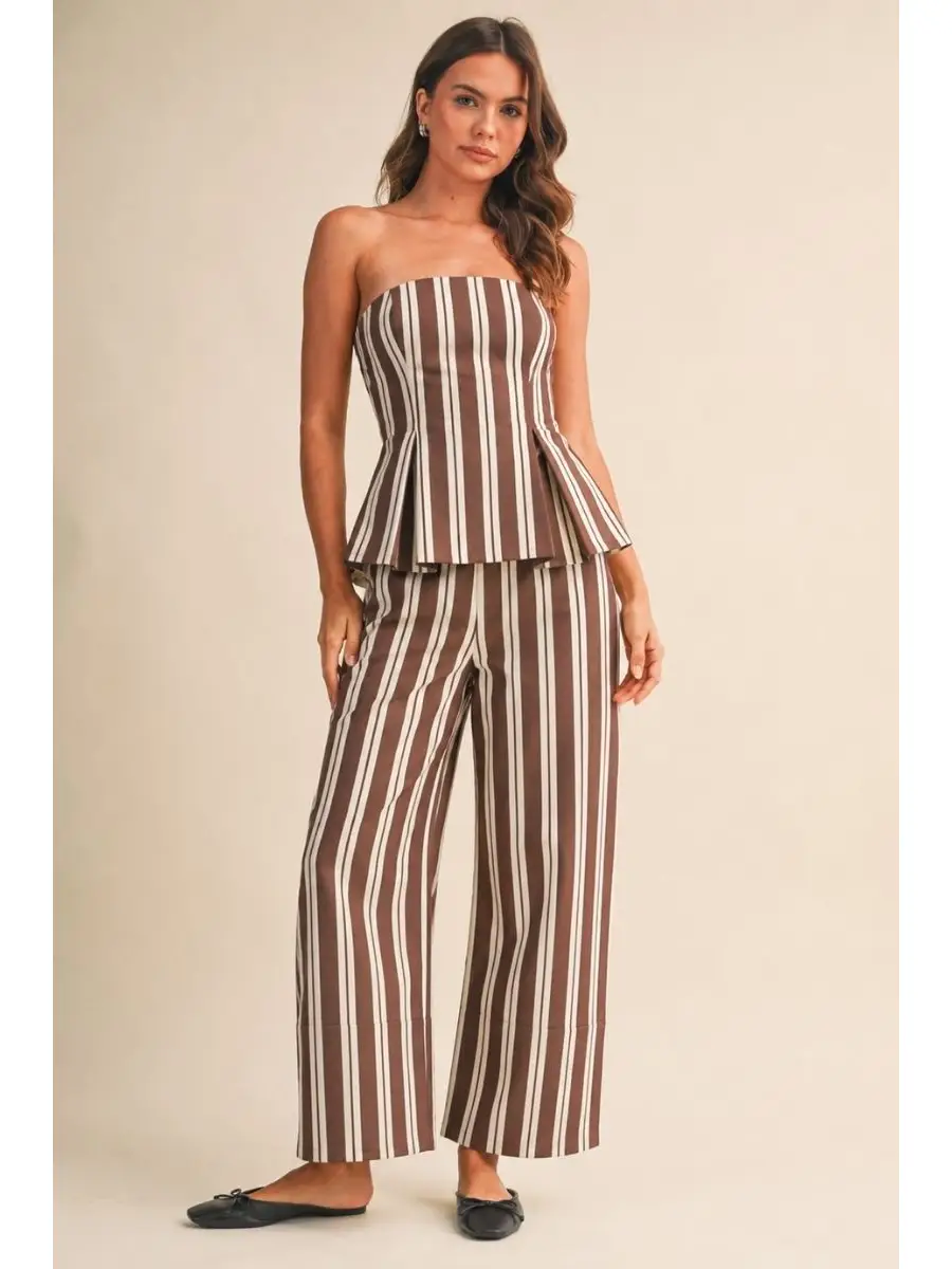 Raya Striped Barrel Pants