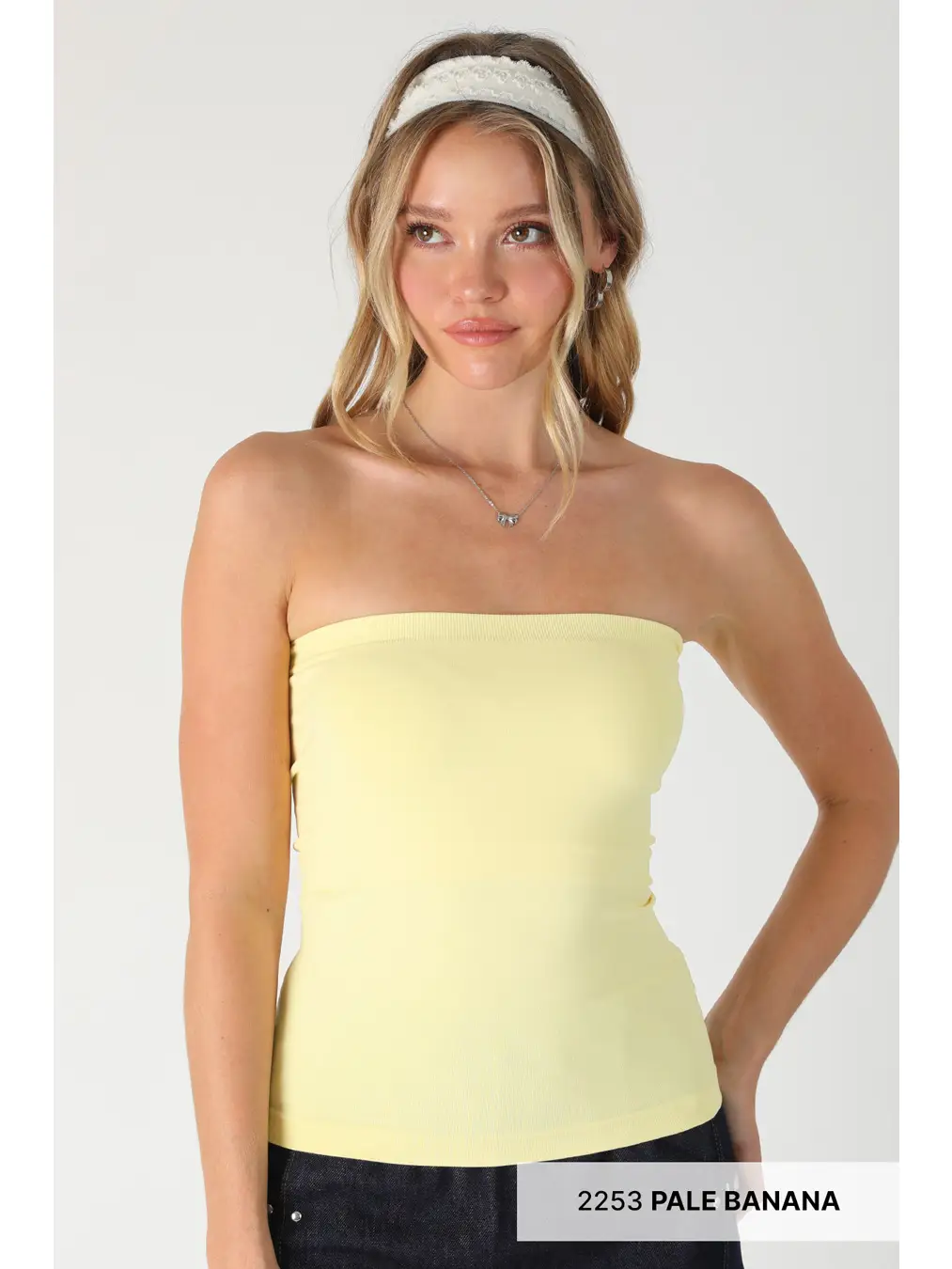 Pale Banana Two Layer Tube Top