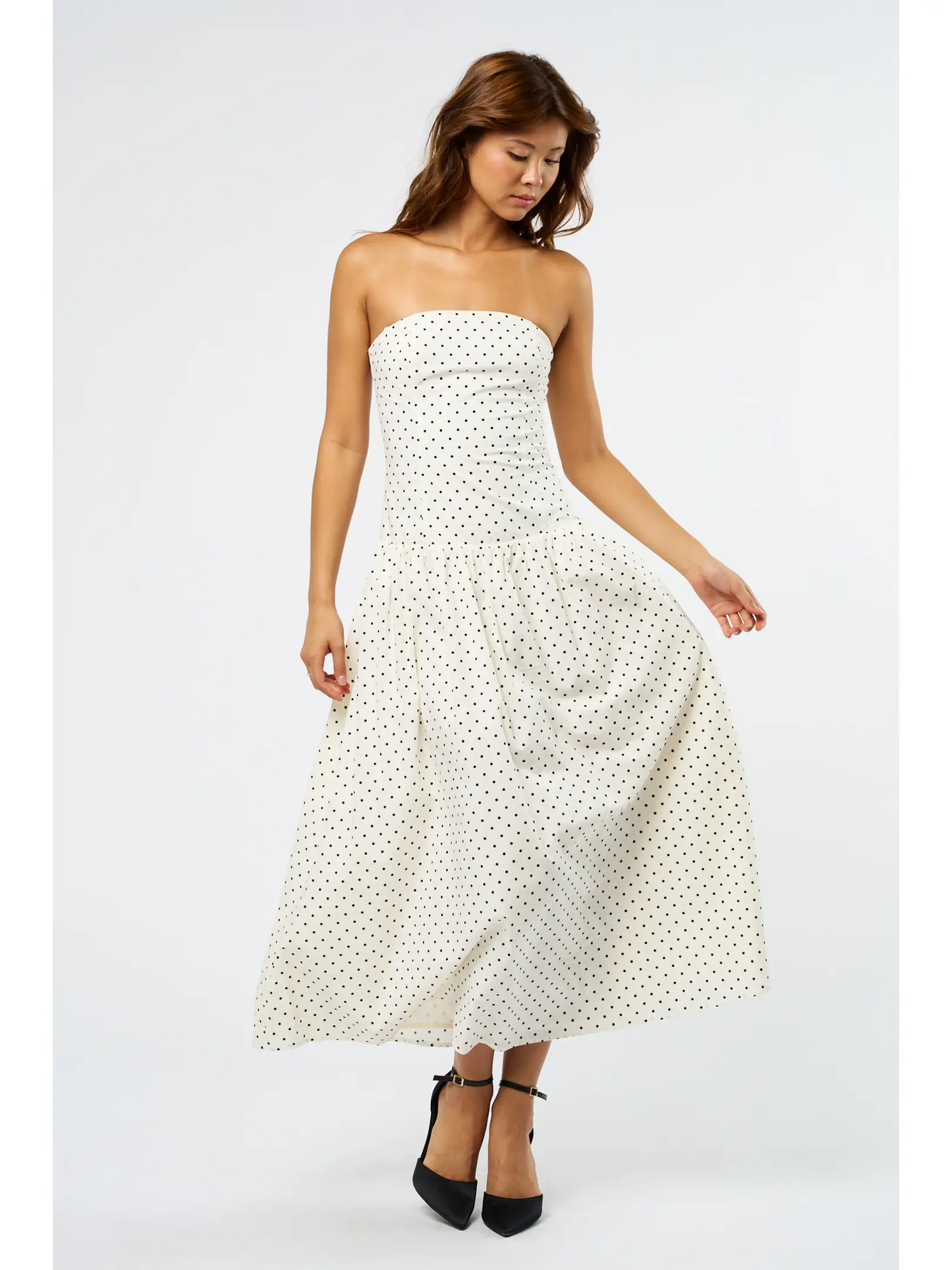 Polka Dot Tube Maxi Dress