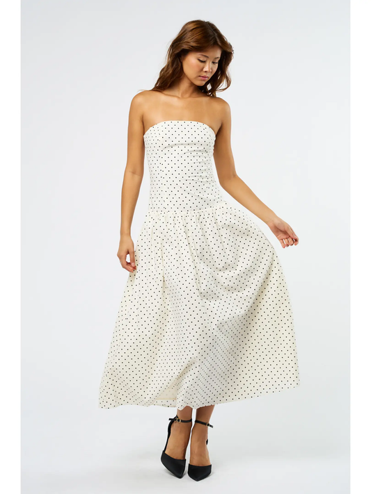 Polka Dot Tube Maxi Dress
