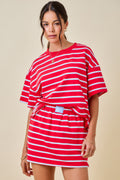 Clara Boxy Red Skort Set