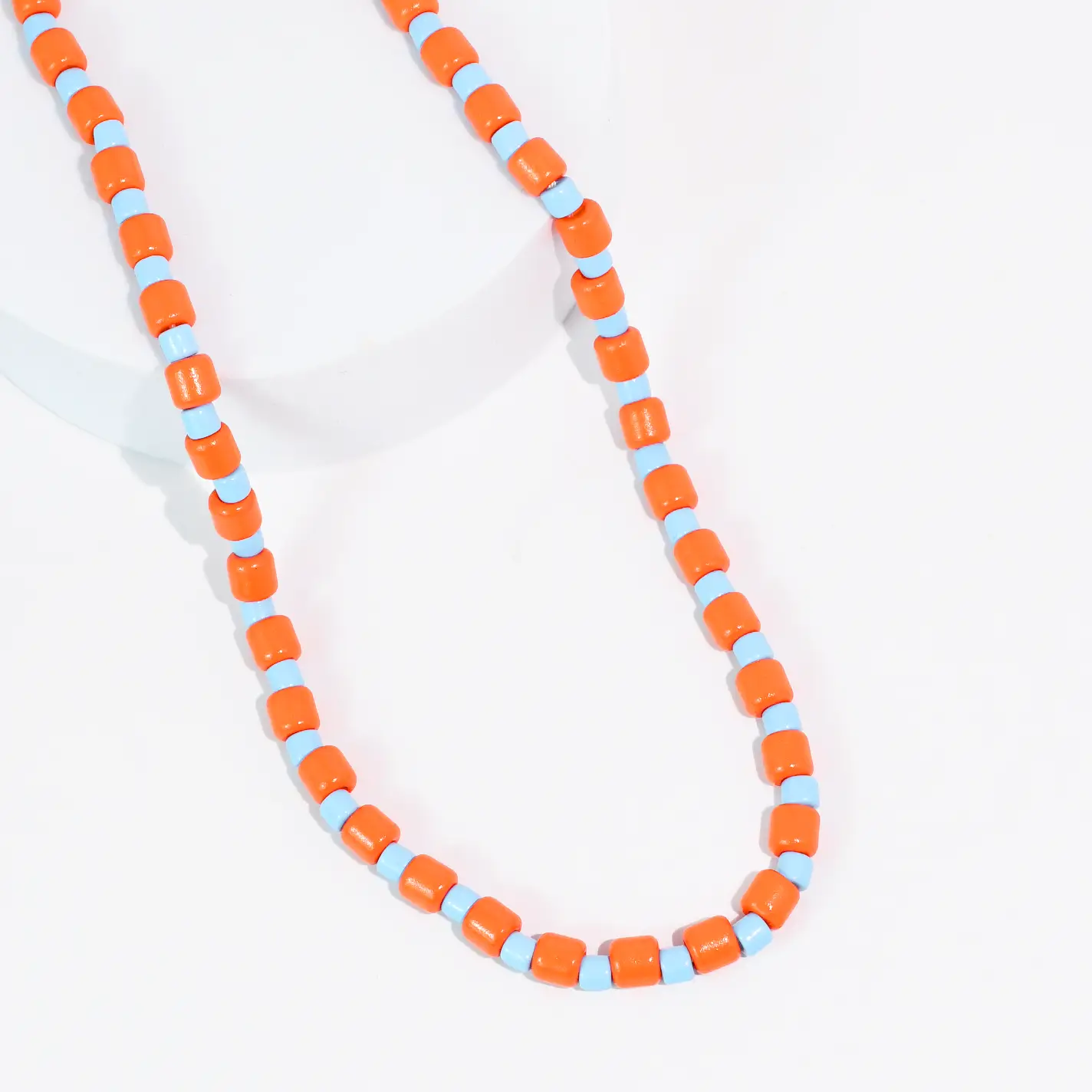 Sprinkle Orange Turquoise Necklace