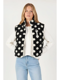 Luna Polka Dot Fleece Vest