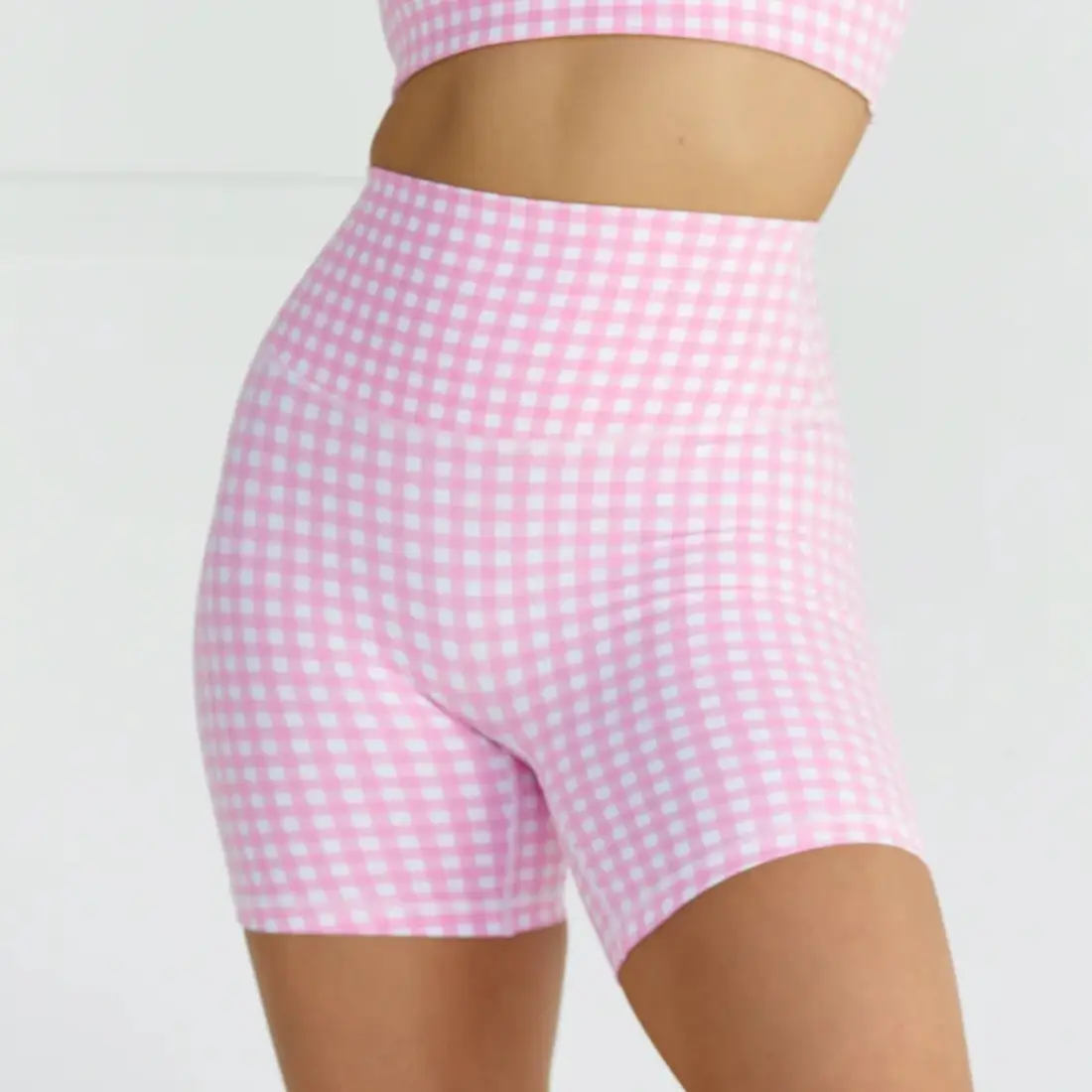 Gingham Athletic Spandex Shorts
