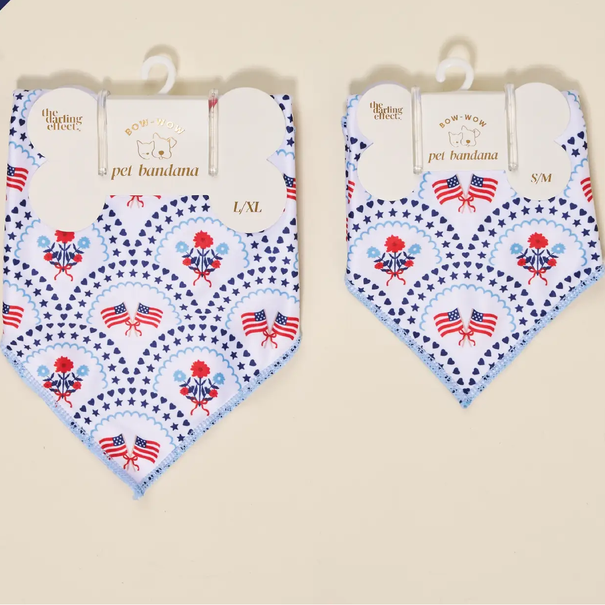 Bow-Wow Pet Bandana–All-American Darling
