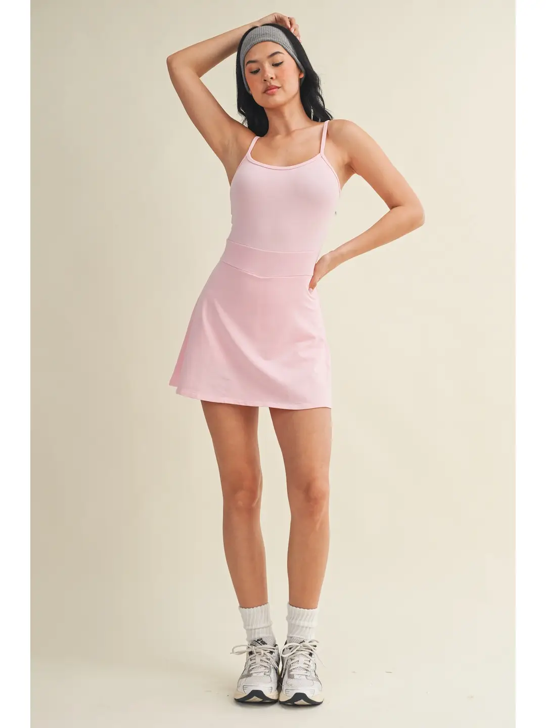 Pink Mineral Wash Cami Mini Dress