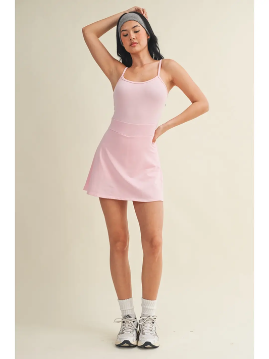 Pink Mineral Wash Cami Mini Dress