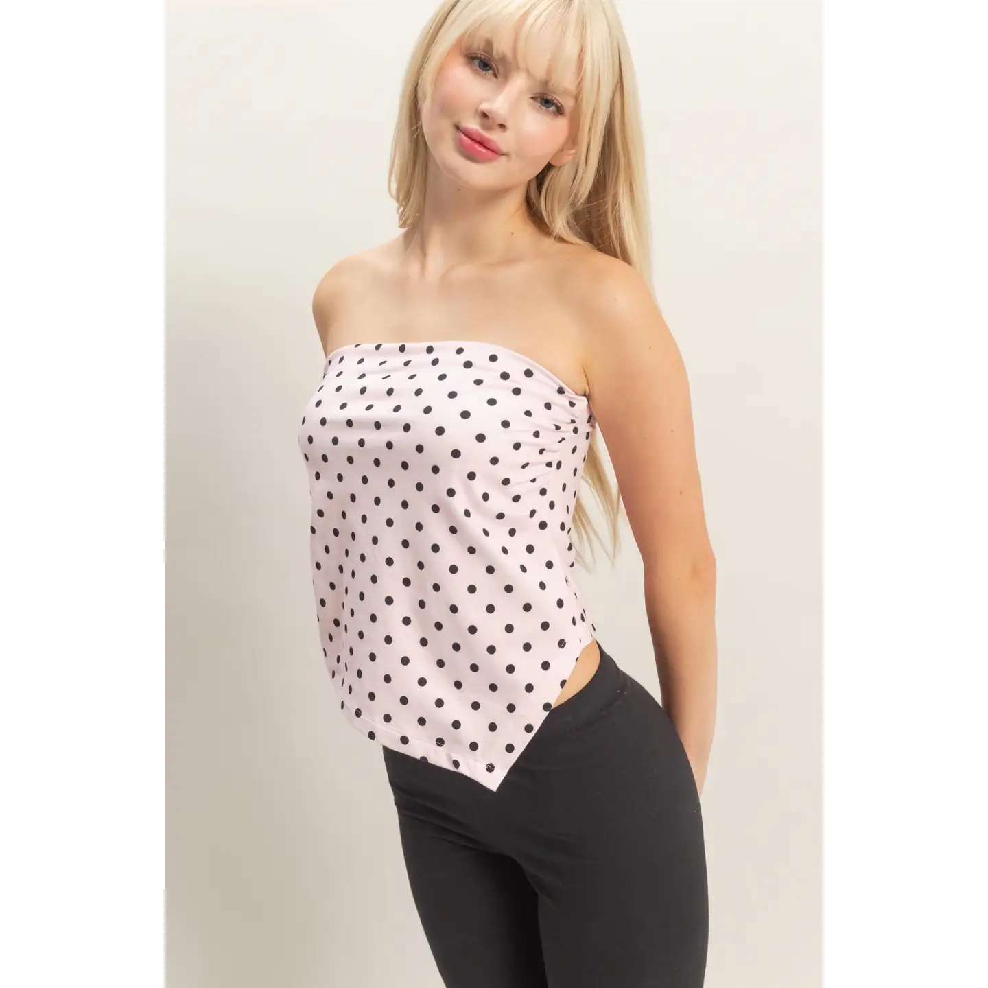 Polka Dot Triangle Tube Top